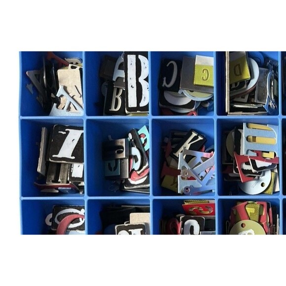 Lot Mixed Letters Scrapbook Cardmaking Embellishments Metal Chipboard - Picture 3 of 6